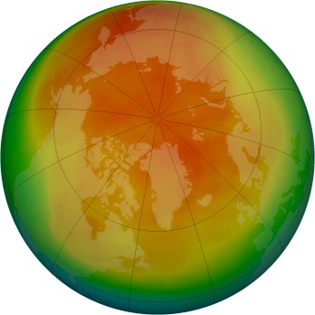 Arctic ozone map for 2001-03
